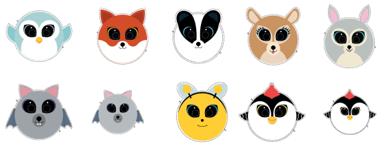 Máscaras de Papel para Colorir dos Animais do Bosque